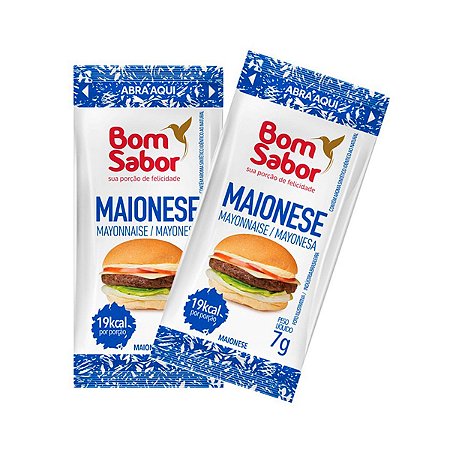 Maionese em Sachê 7g com 182 unidades Bom Sabor