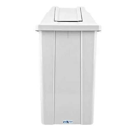 Lixeira com Tampa Basculante Vai-Vem 100L Branca - JSN