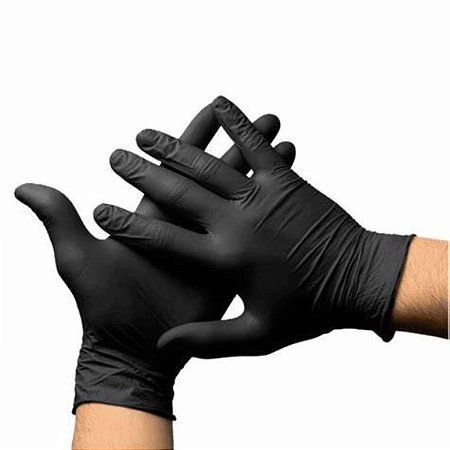 Luva Vinil Para Procedimento Não Cirúrgicos Sem Pó - Preta C/100 (M) Inoven