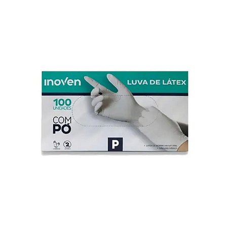 Luva de procedimento não cirugico de Latex sem po c/100 (P) Inoven