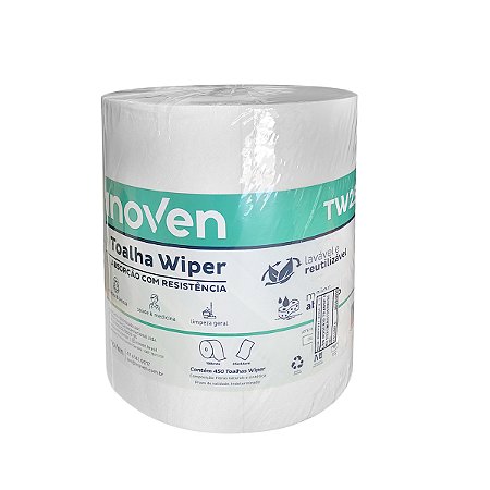 Toalha Wiper TW2245 Rolo 28x35cm c/ 450 folhas- Inoven