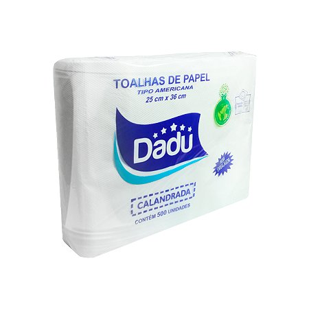 Papel Bandeja Toalha Americana Monolúcido Liso 25 x 36cm 500 unidades - Dadu