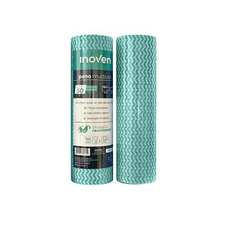 Pano Multiuso Rolo 28cm x 25m Verde - Inoven