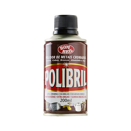 Polidor de Metais Cromados 200mL Polibril