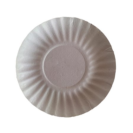 Prato de Papelão N°4 20cm Branco com 100 unidades Sabrina
