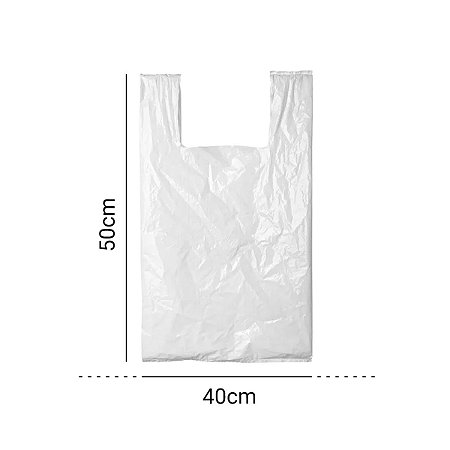 Sacola Plástica Branca 40x50cm com 3,5kg