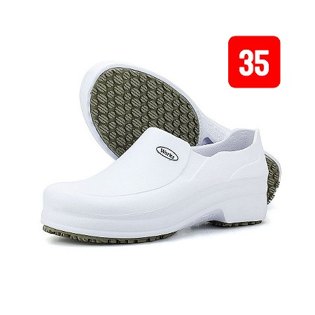 Calçado Antiderrapante BB65 Branco Nº 35 Soft Works