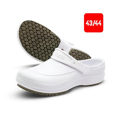 Sapato Babuche Antiderrapante BB60 Branco Nº 43/44 Soft Works