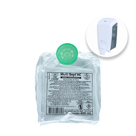 Álcool Spray para Mãos 70% INPM 400mL Multi Sept - Exaccta