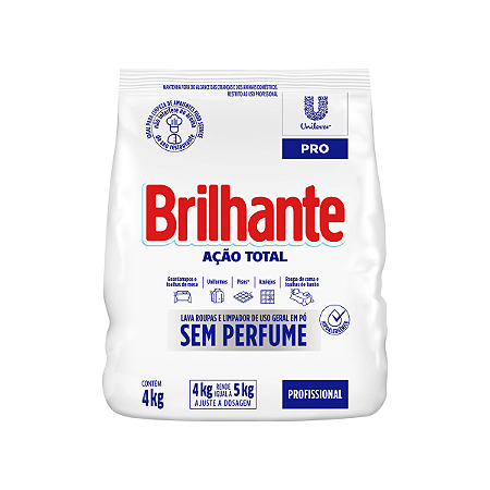 Sabão em Pó Limpeza Total 4kg Brilhante