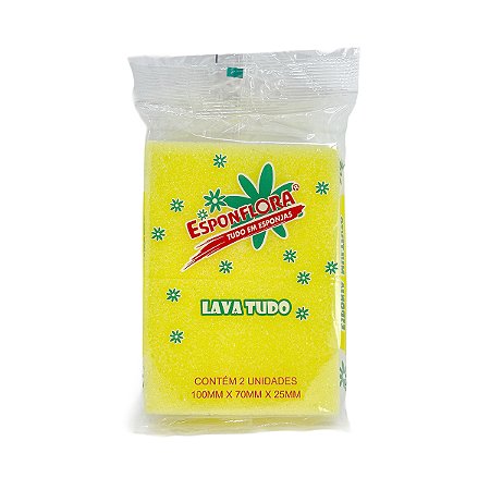 Esponja Dupla Face Lava Tudo 2 unidades Esponflora