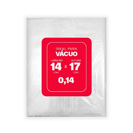 SACO PLAST.P/VACUO 14X17 0,14 C/250