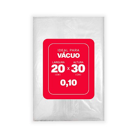 SACO PLAST.P/VACUO 20X30 0,10 C/1000