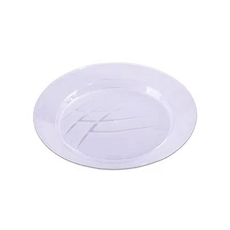 Prato de Plástico Redondo 15cm Cristal 10 unidades - Prafesta