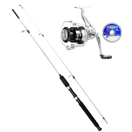 Kit Pesca Arena 4000 Vara 35 Libras Linha Monofilamento
