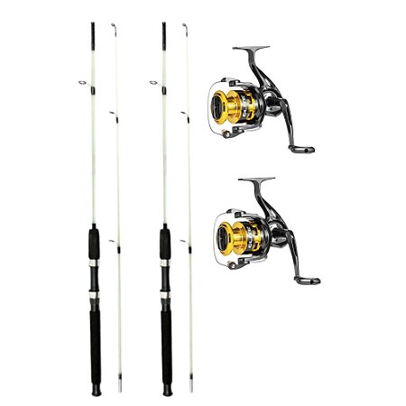 Kit Pesca 2 Varas 1,65m 35lb 2 Molinetes 3 Rolamentos