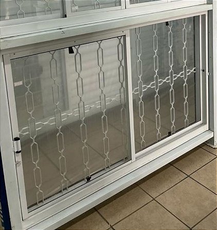 Janela de Correr Aço - 2 Folhas - Branco - Linha Prátika