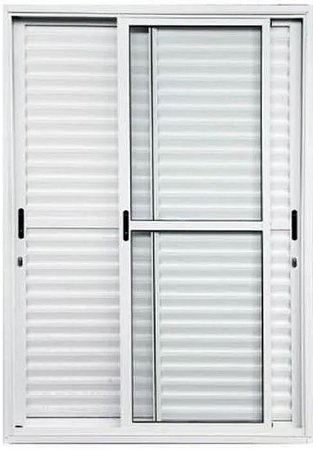 Porta Balcão de Correr Alumínio- 3 Folhas Móveis - L25