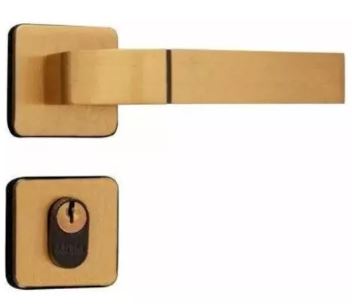 Fechadura Roseta Latonada Quadrada Modena - MGM