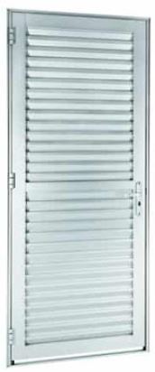 Porta de Abrir Veneziana Ventilada Alumínio - Linha Alumifort
