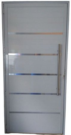 Porta Pivoltante de Alumínio Lambril com Puxador, Frisos - L25