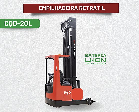 Empilhadeira Elétrica Retrátil  - Bateria de Lítio - CQD20L