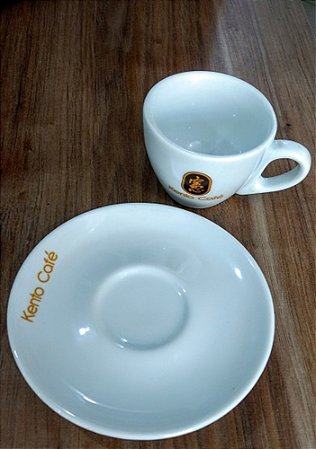 Jogo Xícara e Pires Kento Café em Porcelana 60ml