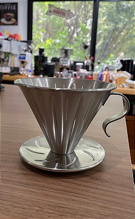 Porta Filtro de Aço Inox Permanente - Para 2 a 4 xícaras