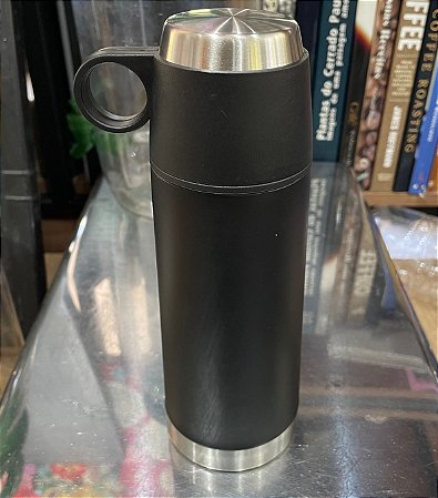 Garrafa Termica Inox Parede Dupla - com tampa copo alca 350ml