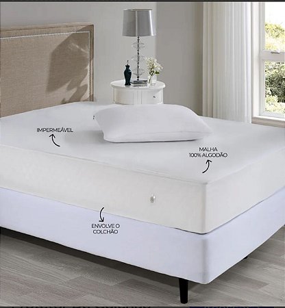 Protetor de Colchão Impermeável King Algodão
