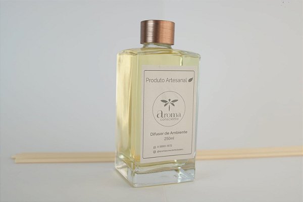 Difusor de ambiente (com varetas) - Vidro Square 250ml