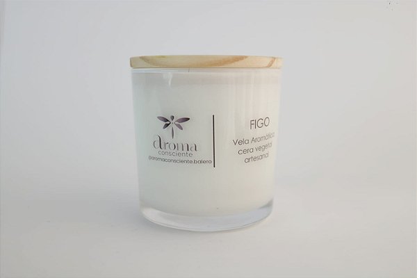 Vela vegetal artesanal | Vidro tampa Pinus Verde 180g