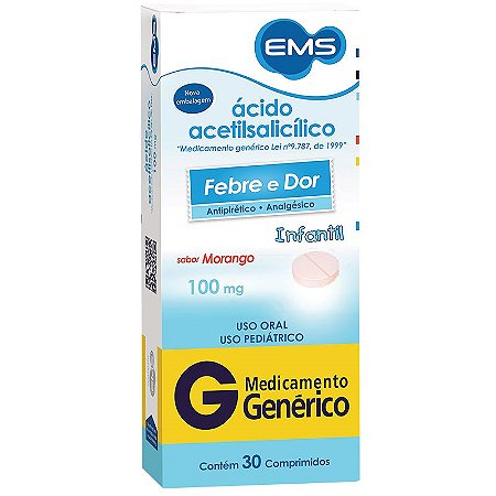 Ácido Acetilsalicílico 100mg 30 Comprimidos