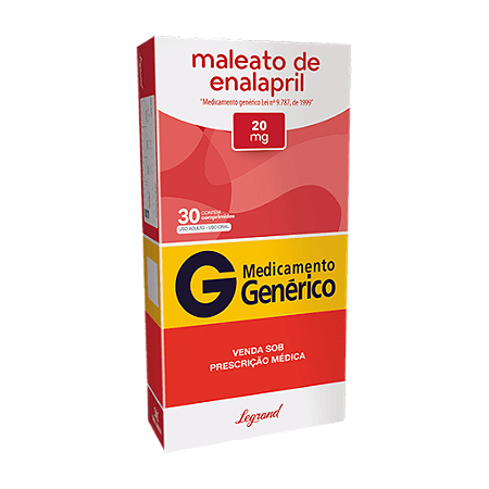 Maleato De Enalapril 20mg Caixa Com 30 Comprimidos