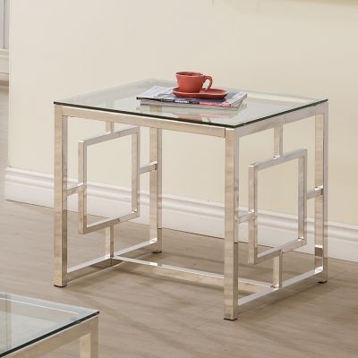 Mesa Lateral Deli em Inox Polido Sala de Estar