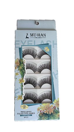 Cartela com 5 pares de cílios postiços 5D20