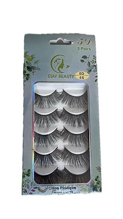 Cartela com 5 pares de cílios postiços 5D45