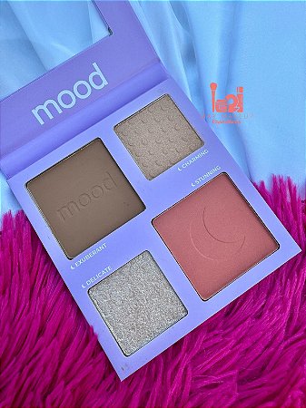 Quarteto Feels Mood Over the Top - Blush, contorno e iluminador - Ruby Rose