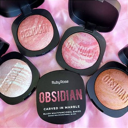 Blush Multifuncional Baked Carved in Marble Obsidian - Ruby Rose