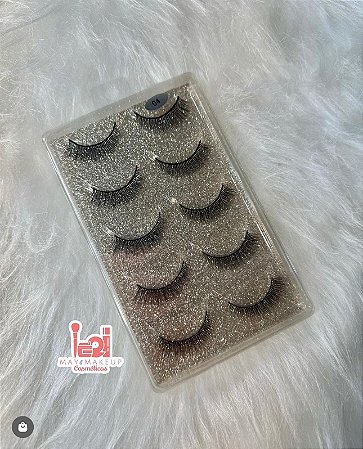 Cartela c/5 pares de cílios postiços