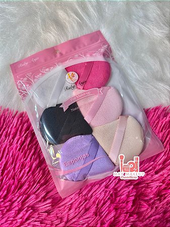 Kit c/6 esponjas p/aplicar pó solto