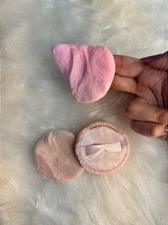 Kit c/3 esponjas p/aplicar pó solto