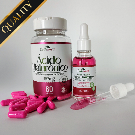 KIT PROTOCOLO DE ÁCIDO HIALURÔNICO (Cápsulas + Sérum Facial)
