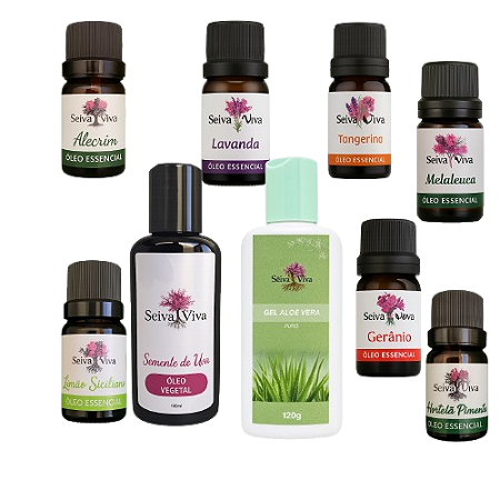 Kit Farmacinha Natural Com Óleos Essenciais