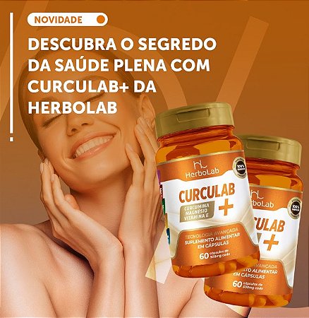 CURCULAB+. CÚRCUMA ALTA CONCENTRAÇÃO COM TCM PARA MELHOR ABSORÇÃO.