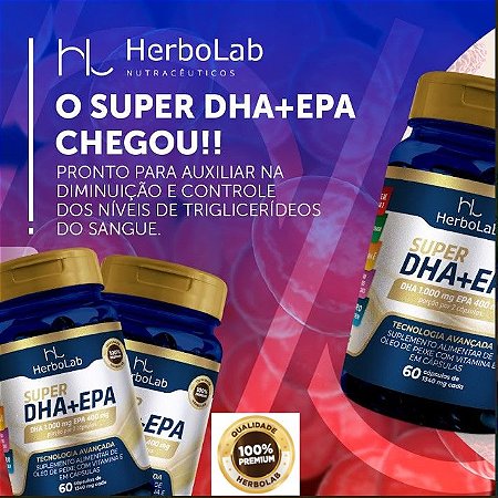 ÔMEGA 3  COM SELO MEG3 - SUPER CONCENTRADO - DHA 1.000mg e EPA 400mg + VITAMINA E.
