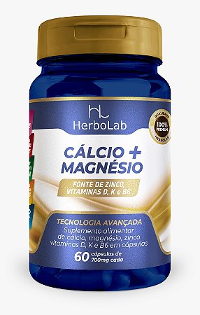 CÁLCIO + MAGNÉSIO + VITAMINAS  K, D, B6 e ZINCO EM ALTA CONCENTRAÇÃO