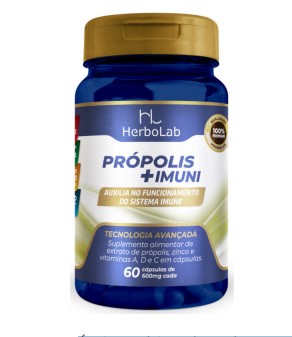 PROPOLIS + IMUNE - EXTRATO DE PRÓPOLIS + ZINCO + VITAMINAS A, D e C.