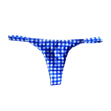 CALCINHA LOLA XADREZ AZUL