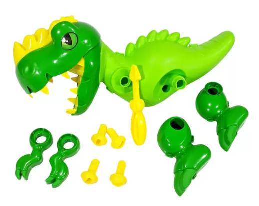 Dinossauro de Brinquedo Didático Monta Desmonta com chave de fenda